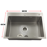 Cuba Para Cozinha Jordana Aço Inox Nano Silver 60x45 - 2