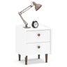 Mesa De Cabeceira 2 Gavetas Luisiana Branco - Politorno - 6