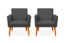 Ver imagem 1 de Kit 2 Poltrona Cadeira para Sala Confortável e Minimalista Paris em Suede
