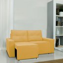 Ver imagem 7 de Sofá Retrátil Polo 1,80m Confortavel para Sala Suede Herrero Cor:amarelo
