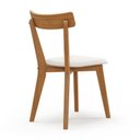 Ver imagem 3 de Cadeira Madeira Maciça Linho Rafa Nozes Yescasa