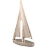 Escultura de Alumínio Barco Velejante Prata 12x19 Cm - 1