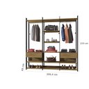 Ver imagem 3 de Closet Modulado Casal 2 Gavetas 14 Prateleiras Qatar 