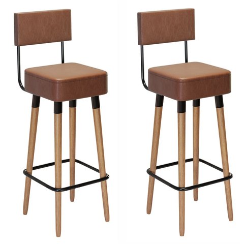 Kit com 2 Banqueta Barcelona Café - Salaone