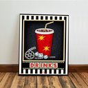 Ver imagem 5 de Kit 3 Quadro Decorativo para Cinema Pipoca Moderno Filme Qualidade Premium 28x20cm