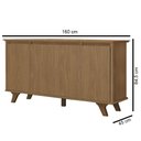 Ver imagem 4 de Balcão Buffet 4 Portas 3 Prateleiras Supreme F08 Freijó - Mpozenato