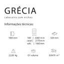 Ver imagem 4 de Cabeceira Grecia 3 Tamanhos Solteiro / Casal / Queen - Castanho