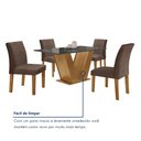 Ver mais imagens de Conjunto Sala de Jantar Mesa 120x80cm Tampo Mdf/vidro com 4 Cadeiras Espanha Yescasa