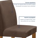 Ver imagem 6 de Conjunto Sala de Jantar Mesa 120x80cm Tampo Mdf/vidro com 4 Cadeiras Espanha Yescasa