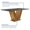 Conjunto Sala de Jantar Mesa 120x80cm Tampo Mdf/vidro com 4 Cadeiras Espanha Yescasa - 3