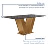 Conjunto Sala de Jantar Mesa 120x80cm Tampo Mdf/vidro com 4 Cadeiras Espanha Yescasa - 4