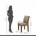 Ver mais imagens de Conjunto Sala de Jantar 1 Mesa 160x80cm Tampo Mdf/vidro 6 Cadeiras Espanha Yescasa