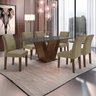 Conjunto Sala de Jantar 1 Mesa 160x80cm Tampo Mdf/vidro 6 Cadeiras Espanha Yescasa - 1