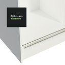 Ver imagem 3 de Guarda-roupa Casal Madesa Reno 3 Portas Correr Branco Cinza