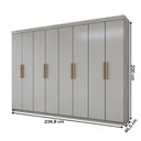 Ver imagem 4 de Guarda-roupa Casal Aurora 8 Portas 4 Gavetas - Panorama Móveis