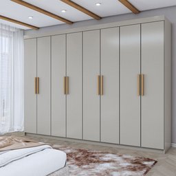 Guarda-roupa Casal Aurora 8 Portas 4 Gavetas - Panorama Móveis - 1