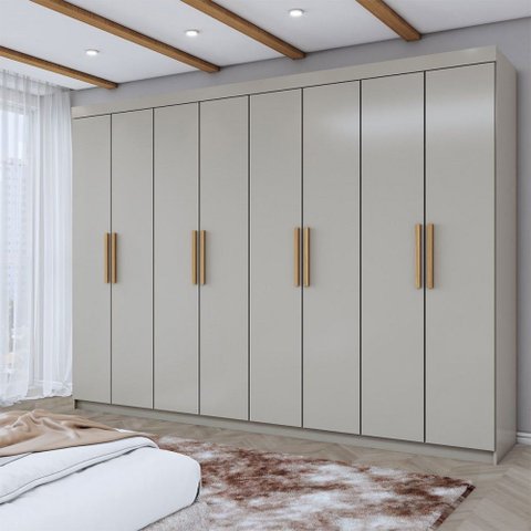 Guarda-roupa Casal Aurora 8 Portas 4 Gavetas - Panorama Móveis