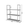 NICHO DE TETO PARA COZINHA 95CM BRANCO COM PRATELEIRA BRANCA - 3