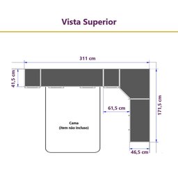 Guarda Roupa Dormitório Modulado Paris Casal Queen 1,58 M Canto - Roupeiro Luciane M01:avelã / Avelã - 5