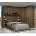 Ver imagem 1 de Guarda Roupa Dormitório Modulado Paris Casal Queen 1,58 M Canto - Roupeiro Luciane M01:avelã / Avelã