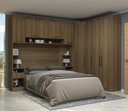 Ver imagem 1 de Guarda Roupa Dormitório Modulado Paris Casal Queen 1,58 M Canto - Roupeiro Luciane M01:avelã / Avelã