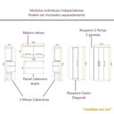 Ver imagem 4 de Guarda Roupa Dormitório Modulado Paris Casal Queen 1,58 M Canto - Roupeiro Luciane M01:avelã / Avelã