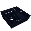 Ver imagem 1 de Cuba de Apoio Angular Quadrada para Banheiro Lavabo Volcano C01 Aq33w Preto - Lyam