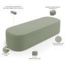 Ver imagem 4 de Kit 02 Puffs Decorativos Orgânicos para Living Quarto 140cm Doha W01 Bouclê Oliva - Lyam Decor