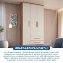 Ver imagem 7 de Guarda Roupa 3 Portas 2 Gavetas Moscou Cedro Off White
