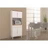 Armario Villa Cozinha 04 Portas Cor Branco Com Canela PASSE BEM BRANCO / CANELATO - 4