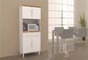 Ver imagem 4 de Armario Villa Cozinha 04 Portas Cor Branco Com Canela PASSE BEM BRANCO / CANELATO