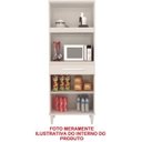 Ver imagem 5 de Armario Villa Cozinha 04 Portas Cor Branco Com Canela PASSE BEM BRANCO / CANELATO