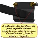 Ver mais imagens de Suporte Refletor Inclinado Parede Braço 60 Cm Preto