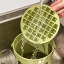 Ver imagem 2 de Balde Forma de Gelo Recipiente Pegador Tampa Alça Dispenser Reservatorio Casa Reuniao Entretenimento