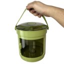 Ver imagem 4 de Balde Forma de Gelo Recipiente Pegador Tampa Alça Dispenser Reservatorio Casa Reuniao Entretenimento