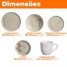 Jogo de Jantar 30 Peças Cerâmica Stoneware Bio Campestre Porto Brasil - 4