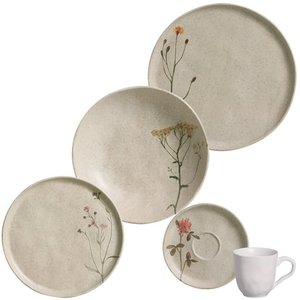 Jogo de Jantar 30 Peças Cerâmica Stoneware Bio Campestre Porto Brasil