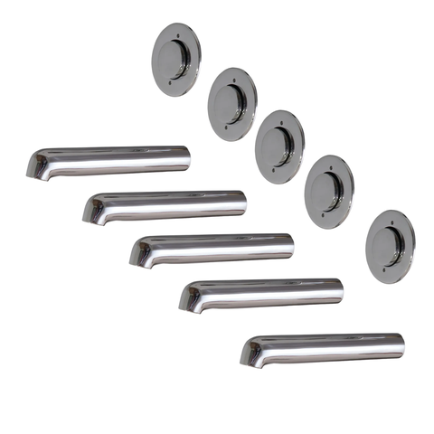 Torneira Automática Antivandalismo Parede Bica 14 cm Kit 05