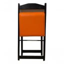 Ver imagem 3 de Kits 10 Conjuntos Dobráveis 70x70 10 Mesas 40 Cadeiras Preto com Estofado Laranja