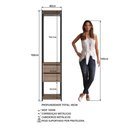 Ver imagem 3 de Guarda Roupa Closet 02 Gavetas 183x40cm Preto Montana Proddy Preto Montana