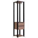 Ver imagem 1 de Guarda Roupa Closet 02 Gavetas 183x40cm Preto Montana Proddy Preto Montana