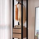Ver imagem 2 de Guarda Roupa Closet 02 Gavetas 183x40cm Preto Montana Proddy Preto Montana