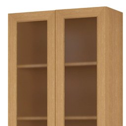 Estante Livreiro Ditália Aspen 2 Porta Vidro Carvalho CD-308 - 7