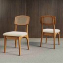 Ver imagem 3 de Conjunto Mesa de Jantar com 4 Cadeiras Retrô Estofada e Encosto Palinha Dalla Costa