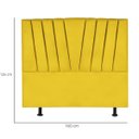 Ver imagem 3 de Cabeceira Estofada Cama Casal Queen Size 160 Cm Louise Suede:amarelo