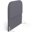 Ver imagem 3 de Cabeceira Cama Box Casal 160cm Lanna com Puff Recamier Doha W01 Suede Cinza - Lyam Decor