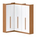 Ver imagem 2 de Guarda-Roupa Casal Modulado Andorra 6 Portas 6 Gavetas Freijó/Branco - Pnr Móveis