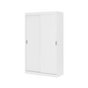 Ver imagem 5 de Guarda-roupa Solteiro 2 Portas de Correr 2 Gavetas Branco Carraro