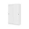 Guarda-roupa Solteiro 2 Portas de Correr 2 Gavetas Branco Carraro - 5