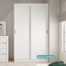 Guarda-roupa Solteiro 2 Portas de Correr 2 Gavetas Branco Carraro - 2